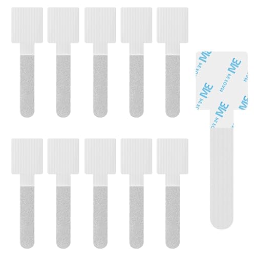 Kabelbinder, Selbstklebend, for Unter Den Schreibtisch, Geeignet for Büro, Zuhause, Schreibtischaufbewahrung, Computer- Und Handykabelaufbewahrung, 10er/20er-Packung, Grau(10PCS) von FRYSKYO
