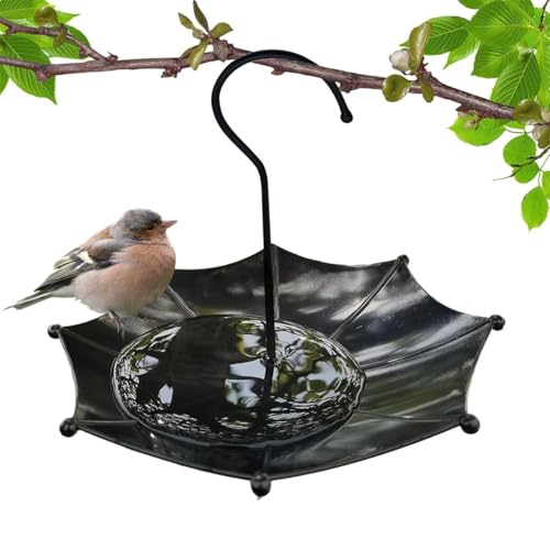 Regenschirm Vogeltränke Baumeln Feeder Bogen für Draußen Wiederverwendbar Regenschirm Vogeltränke Garten Dekoration Garten Ornamente für Blumenbeet Weg Korridor von FRYSKYO