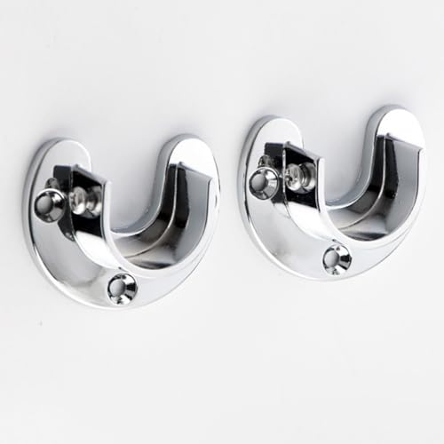 Stützbuchsen Aus Zinklegierung, 2 Stück Zinklegierung-Sockel for Kleiderschrankstangen, Flanschstangenhalter for Kleiderschränke, Duschvorhänge, Schränke(32mm) von FRYSKYO
