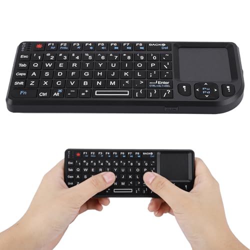 2,4 GHz kabellose Touchpad-Tastatur, wiederaufladbare Mini-USB-Tastatur mit Hintergrundbeleuchtung, superdünne und leichte kabellose Touchpad-Bedientastatur, für Android, Linux, Windows Ps3/4, Xbox 36 von FRZY