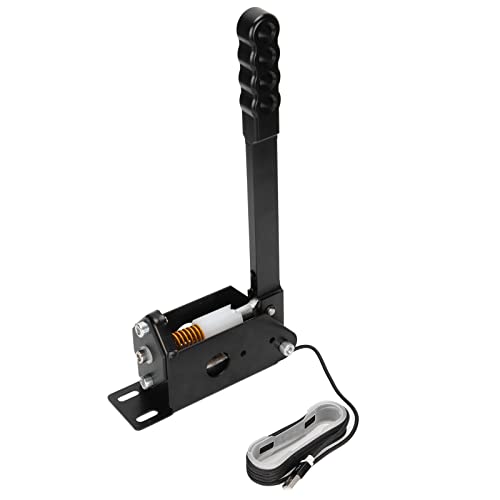 USB Handbremse, 64Bit Universal PC Handbremse, Fenster Fachmann Spielen Peripherie für G25 G27 G29 T500 SIM Rennen Spiele Aluminiumlegierung Schwarz Handbremse Simulation Leistung Handbremse von FRZY