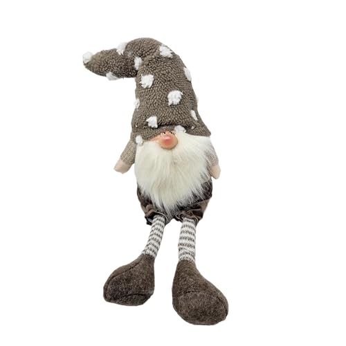 FS Design Wichtel 50 cm – Rustikale Weihnachtsdeko aus Textil – Winterliche Dekofigur im skandinavischen Stil/Weihnachtsgnom/Kantenhocker (Mann) von FS Design