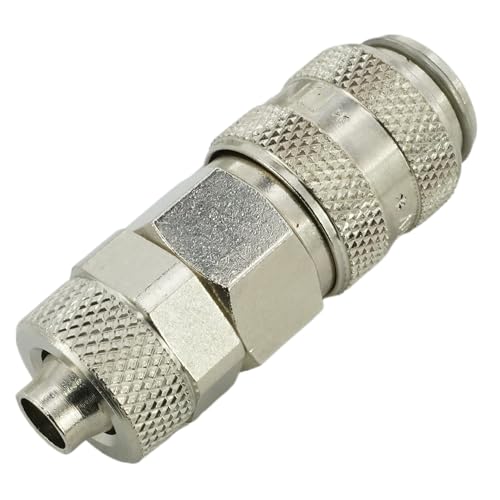 Druckluftkupplung NW 5 mit Überwurfmutter (Messing vernickelt - 8 x 6 mm) von fittingstore