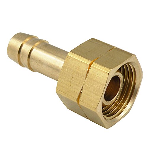 Fittingstore - Schlauchtüllen mit Überwurfmutter (Linksgewinde) (G 1/4" LH, Schlauch Ø innen: 9 mm) von FS FITTINGSTORE