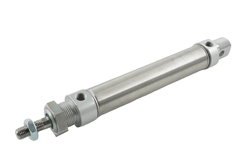 Kleinzylinder ISO 6432 / CETOP RP 52 P, doppeltwirkend Magnetkolben Pneumatikzylinder Druckluftzylinder (Kolben Ø: 25 mm // Hub: 100 mm) von fittingstore