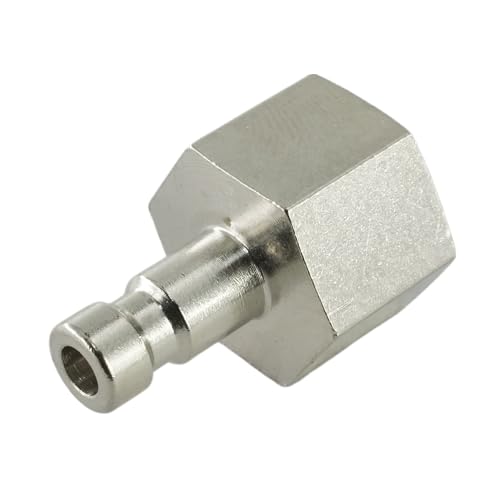 Kupplungsstecker NW 2,7 mit Innengewinde Micro-Druckluftstecker Messing/vernickelt Edelstahl (Messing vernickelt - G 1/8") von fittingstore