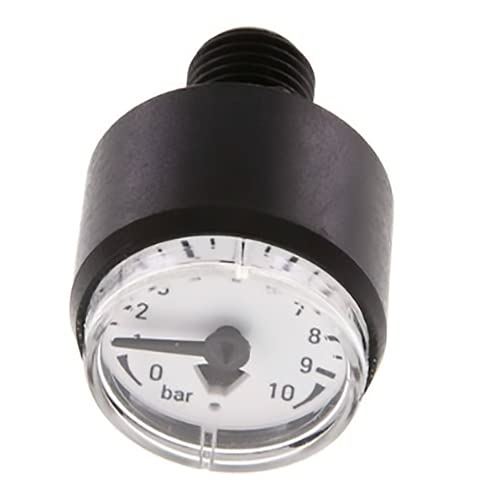 Mini-Manometer waagerecht, Klasse 4.0 Druckluftmanometer (G 1/8" / 0-10 bar) von FS FITTINGSTORE