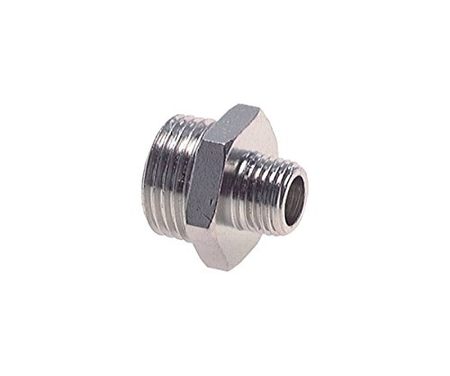 Reduziernippel mit zylindrischem Außengewinde Messing vernickelt Reduzierdoni Druckluft Wasser Installation Fittinge (G 1/2" x G 1/4") von FS FITTINGSTORE