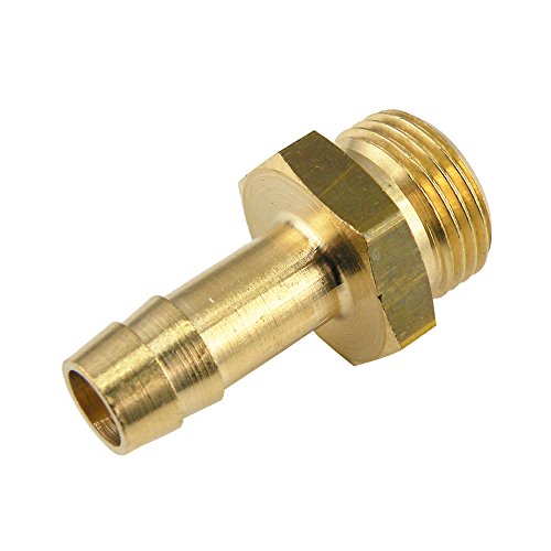 Fittingstore - Schlauchtülle mit Außengewinde Messing PN 16 Metrisch und Zöllig (G 1/4" - 8 mm) von FS FITTINGSTORE