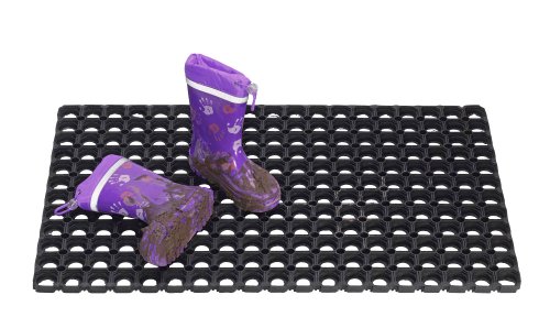 FS Domino Fußmatte aus Gummi, extrem robust, für den Außenbereich, 50 x 80 cm, Farbe: Schwarz. von FS