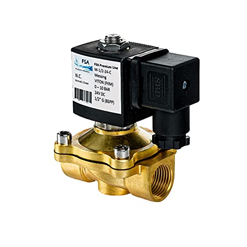 FSA Magnetventil Messing 1/2" 24V DC 0-10 bar Viton stromlos geschlossen FSA Magnetventil Messing 1/2" 24V DC 0-10 bar Viton stromlos geschlossen von FSA