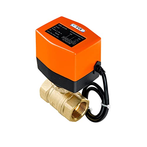 FSA Motorkugelhahn Set Messing 1" 12V DC Auf-/Zu Mutter Messing von FSA