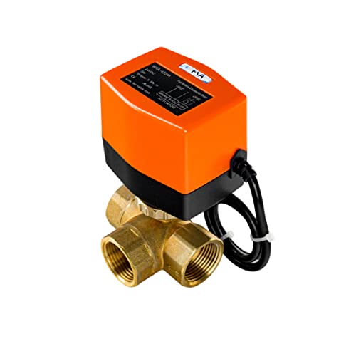 FSA Motorkugelhahn Set Messing 1" 24V DC Auf-/Zu Mutter Messing von FSA