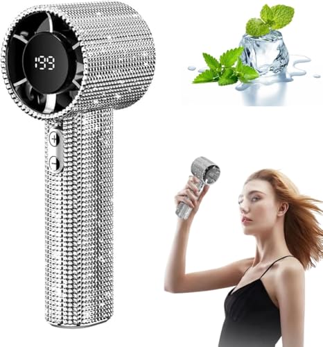 FSAZSVBT Diamond Tragbarer Hand-Turboventilator mit USB-Lade-Digitalanzeige, leistungsstarker und leiser Mini-Handventilator, geeignet für Reisen, Outdoor-Aktivitäten, Büro, Zuhause FSAZSVBT Diamond Tragbarer Hand-Turboventilator mit USB-Lade-Digitalanzeige, leistungsstarker und leiser Mini-Handventilator, geeignet für Reisen, Outdoor-Aktivitäten, Büro, Zuhause von FSAZSVBT