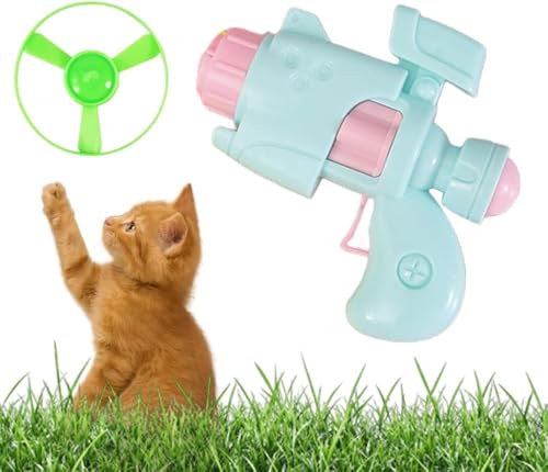 Leuchtendes Frisbee-Katzenwerfer-Set mit bunten fliegenden Propellern, interaktives Frisbee-Katzensuchspielzeug für das Training und Jagen von Haustieren, kann drinnen und draußen verwendet werden Leuchtendes Frisbee-Katzenwerfer-Set mit bunten fliegenden Propellern, interaktives Frisbee-Katzensuchspielzeug für das Training und Jagen von Haustieren, kann drinnen und draußen verwendet werden von FSAZSVBT