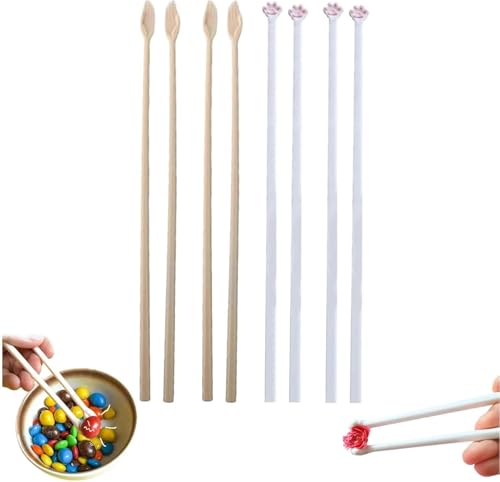Niedliche und lustige, wiederverwendbare, leichte, rutschfeste Essstäbchen, rutschfester und hitzebeständiger Kunststoff, mit Essstäbchen, die sich in der Hand anfühlen,Geschenke zum Thema Katzen von FSAZSVBT