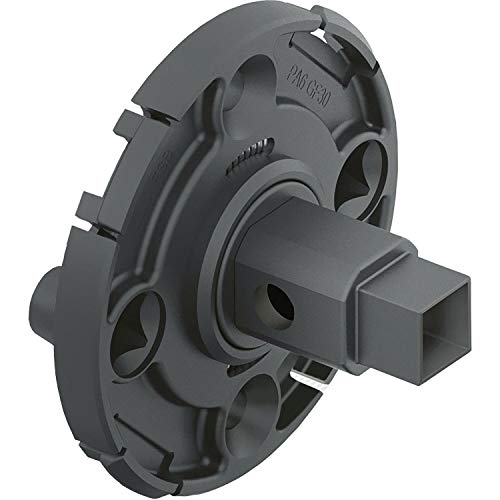 FSB 0 03 0450 09268 6000 Adapter Türdrücker Rosette, Vierkantaufnahme 8 mm AGL rechts mit Kunststoff-Gleitlager schwarz, 03045009268, Silber von FSB