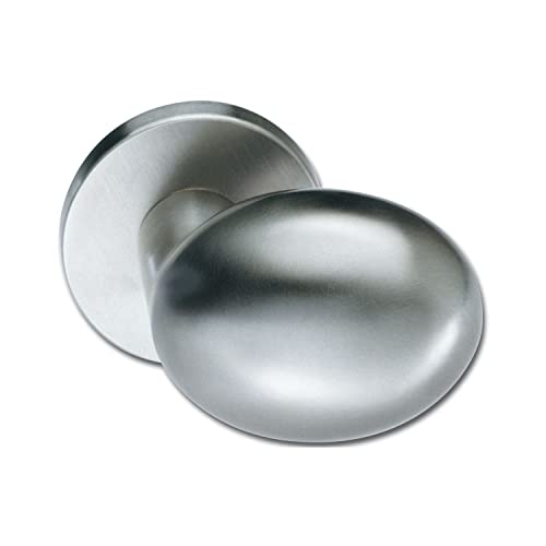 FSB 0 23 0804 03400 0105 Silber Türknauf auf Rosette, Türknopf für Türstärke 38-59mm, feststehender Türgriff, Aluminium eloxiert von FSB