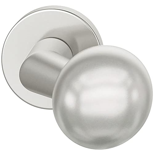 FSB 0 23 0846 03600 0105 Silber FH Türknopf ø 50mm AGL gekröpft auf Rosette, Türknauf nach ÖNORM feuerschutz Aluminium elxoiert von FSB