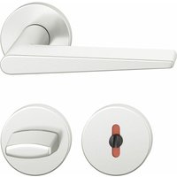 FSB Drückergarnitur 12 1005 ASL auf Rosette WC DIN, Aluminium silber eloxiert von FSB