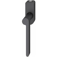 Fenstergriff 34 1021 abschließbar ovale Rosette, rechts, Aluminium schwarz - FSB von FSB