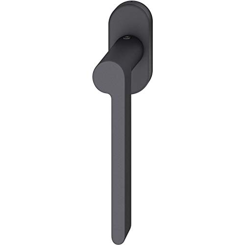 FSB Fenstergriff 34 1021 ovale Rosette Griff rechts Aluminium schwarz matt von FSB