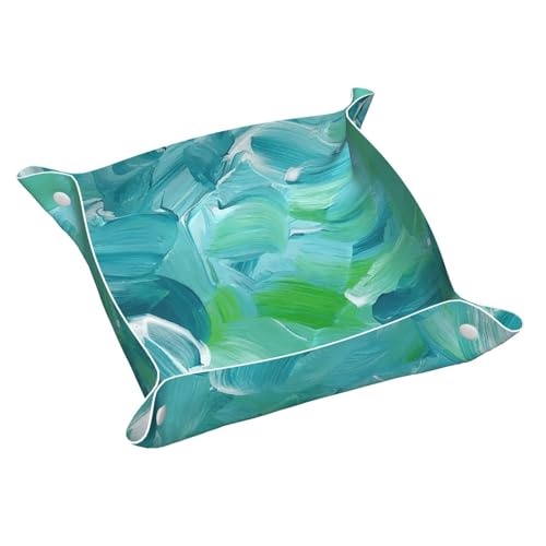 Blaue Ölfarbe Textur Leder Ablagetablett Desktop Organizer Caddy Box Dekorative Herren Accessoires Blaue Ölfarbe Textur Leder Ablagetablett Desktop Organizer Caddy Box Dekorative Herren Accessoires von FSCEV