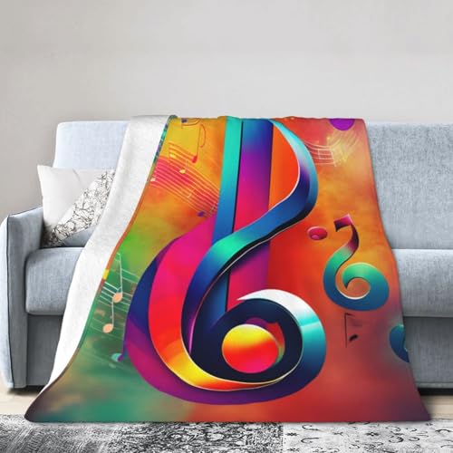 Bunte Musiknote, ultraweiche Micro-Fleece-Decke, Klimaanlage, Decke, warme Decke Bunte Musiknote, ultraweiche Micro-Fleece-Decke, Klimaanlage, Decke, warme Decke von FSCEV