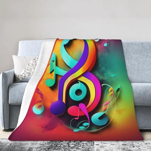 Bunte Musiknoten, ultraweiche Micro-Fleece-Decke, Klimaanlage, Decke, warme Decke Bunte Musiknoten, ultraweiche Micro-Fleece-Decke, Klimaanlage, Decke, warme Decke von FSCEV