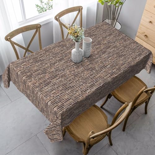 FSCEV Backsteinmauer, Tischdecke, rechteckig, für Küche, Esszimmer, Innen- und Außenbereich von FSCEV