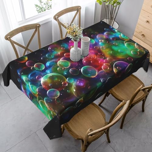 FSCEV Bunte Tischdecke, rechteckig, für Küche, Esszimmer, Innen- und Außenbereich von FSCEV