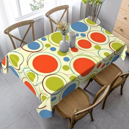 FSCEV Bunte abstrakte Retro-Tischdecke, rechteckig, Schutz, Küche, Esszimmer, Innen- und Außendekoration FSCEV Bunte abstrakte Retro-Tischdecke, rechteckig, Schutz, Küche, Esszimmer, Innen- und Außendekoration von FSCEV