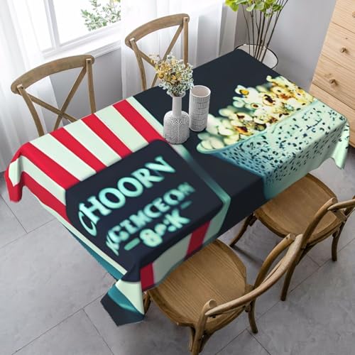 FSCEV Film-Tischdecke mit Schindel- und Popcorn-Motiv, rechteckig, für Küche, Esszimmer, Innen- und Außenbereich FSCEV Film-Tischdecke mit Schindel- und Popcorn-Motiv, rechteckig, für Küche, Esszimmer, Innen- und Außenbereich von FSCEV