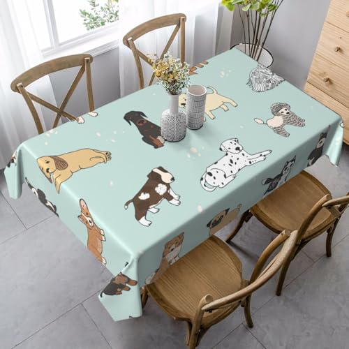 FSCEV Hunde-Tischdecke, rechteckig, für Küche, Esszimmer, Innen- und Außenbereich FSCEV Hunde-Tischdecke, rechteckig, für Küche, Esszimmer, Innen- und Außenbereich von FSCEV