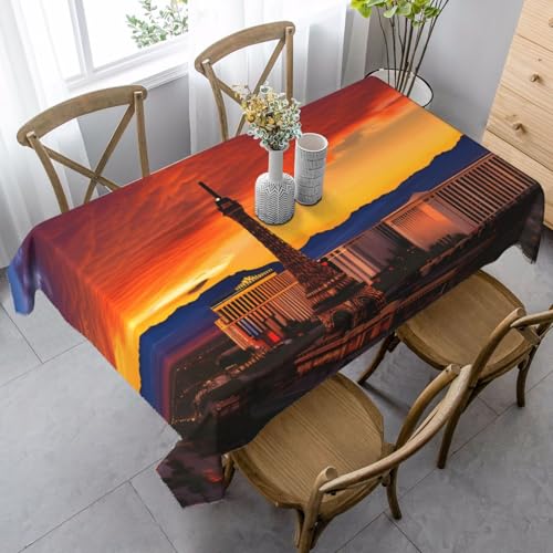 FSCEV Las Vegas Sonnenuntergang-Tischdecke, rechteckig, für Küche, Esszimmer, Innen- und Außenbereich FSCEV Las Vegas Sonnenuntergang-Tischdecke, rechteckig, für Küche, Esszimmer, Innen- und Außenbereich von FSCEV