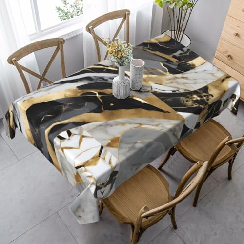 FSCEV Luxuriöse Marmor-Tischdecke, rechteckig, Schutz, Küche, Esszimmer, Innen- und Außendekoration von FSCEV