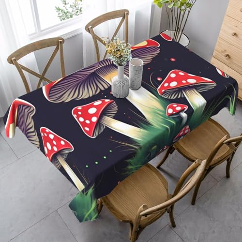 FSCEV Magische Pilz-Tischdecke, rechteckig, für Küche, Esszimmer, Innen- und Außenbereich FSCEV Magische Pilz-Tischdecke, rechteckig, für Küche, Esszimmer, Innen- und Außenbereich von FSCEV