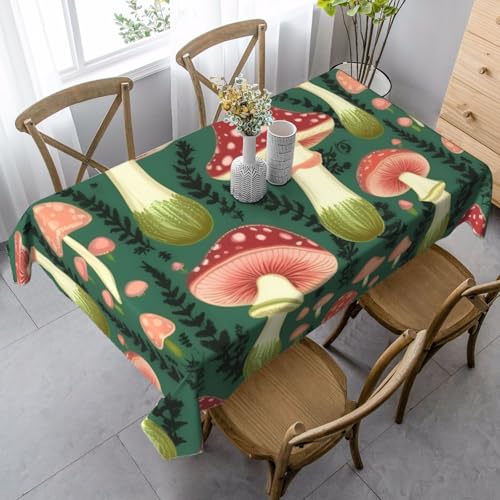 FSCEV Tischdecke, Motiv: helle Pilze, rechteckig, für Küche, Esszimmer, Innen- und Außenbereich FSCEV Tischdecke, Motiv: helle Pilze, rechteckig, für Küche, Esszimmer, Innen- und Außenbereich von FSCEV