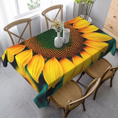 FSCEV Tischdecke, rechteckig, Motiv: Regenbogen-Sonnenblume, für Küche, Esszimmer, Innen- und Außenbereich FSCEV Tischdecke, rechteckig, Motiv: Regenbogen-Sonnenblume, für Küche, Esszimmer, Innen- und Außenbereich von FSCEV