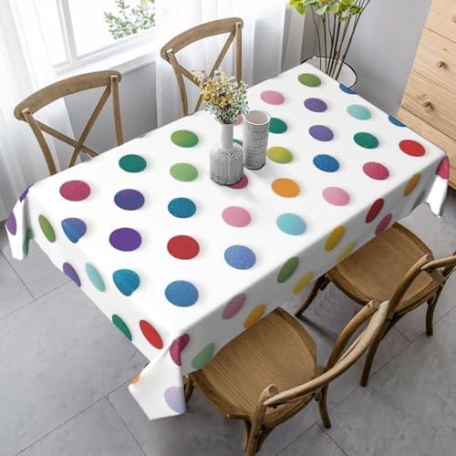 FSCEV Tischdecke, rechteckig, für Küche, Esszimmer, Innen- und Außenbereich, Blau mit Punkten FSCEV Tischdecke, rechteckig, für Küche, Esszimmer, Innen- und Außenbereich, Blau mit Punkten von FSCEV