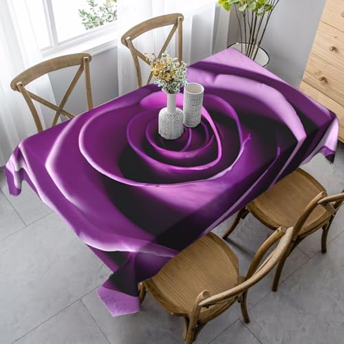 FSCEV Tischdecke, rechteckig, für Küche, Esszimmer, Innen- und Außenbereich, Violett von FSCEV