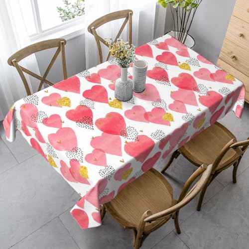FSCEV Tischdecke, rechteckig, für Küche, Esszimmer, Innen- und Außenbereich, goldfarben / Rot FSCEV Tischdecke, rechteckig, für Küche, Esszimmer, Innen- und Außenbereich, goldfarben / Rot von FSCEV