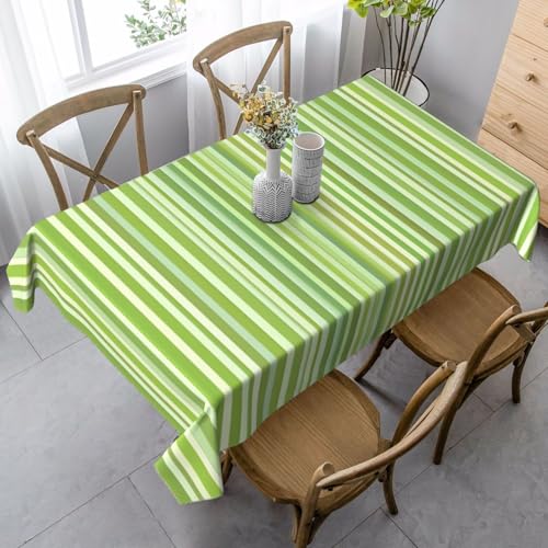 FSCEV Tischdecke, rechteckig, klassisch, grün gestreift, für Küche, Esszimmer, Innen- und Außenbereich FSCEV Tischdecke, rechteckig, klassisch, grün gestreift, für Küche, Esszimmer, Innen- und Außenbereich von FSCEV