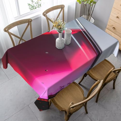 FSCEV Tischdecke aus Glas für Rotweinflaschen, rechteckig, für Küche, Esszimmer, Innen- und Außenbereich von FSCEV