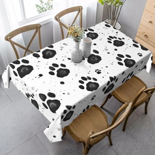 FSCEV Tischdecke mit Hundepfotenmuster, rechteckig, für Küche, Esszimmer, Innen- und Außenbereich FSCEV Tischdecke mit Hundepfotenmuster, rechteckig, für Küche, Esszimmer, Innen- und Außenbereich von FSCEV
