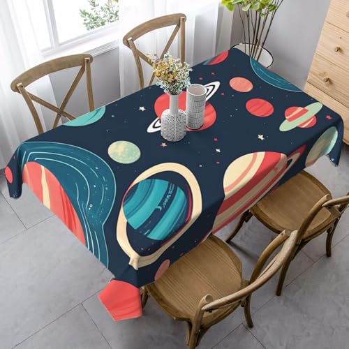 FSCEV Tischdecke mit Planetenmotiv, rechteckig, für Küche, Esszimmer, Innen- und Außenbereich FSCEV Tischdecke mit Planetenmotiv, rechteckig, für Küche, Esszimmer, Innen- und Außenbereich von FSCEV