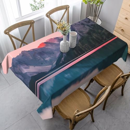 FSCEV Tischdecke mit See- und Sonnenuntergang, rechteckig, für Küche, Esszimmer, Innen- und Außenbereich FSCEV Tischdecke mit See- und Sonnenuntergang, rechteckig, für Küche, Esszimmer, Innen- und Außenbereich von FSCEV