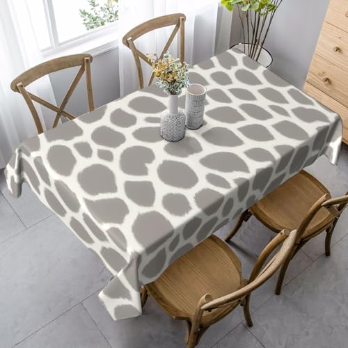FSCEV Tischdecke mit braunem Leopardenmuster, rechteckig, für Küche, Esszimmer, Innen- und Außenbereich von FSCEV