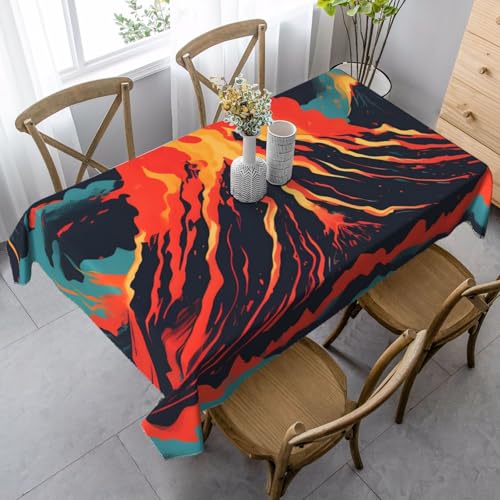 FSCEV Volcano Tischdecke, rechteckig, für Küche, Esszimmer, Innen- und Außenbereich FSCEV Volcano Tischdecke, rechteckig, für Küche, Esszimmer, Innen- und Außenbereich von FSCEV