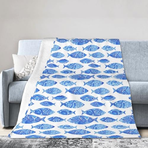 Fischmalerei, ultraweiche Micro-Fleece-Decke, Klimaanlagen-Decke, warme Decke Fischmalerei, ultraweiche Micro-Fleece-Decke, Klimaanlagen-Decke, warme Decke von FSCEV